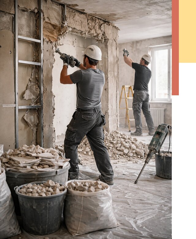 Демонтажные работы в Топках от 2736 руб. — услуги и цена под ключ | ОТДЕЛОЧНИК-Тпк