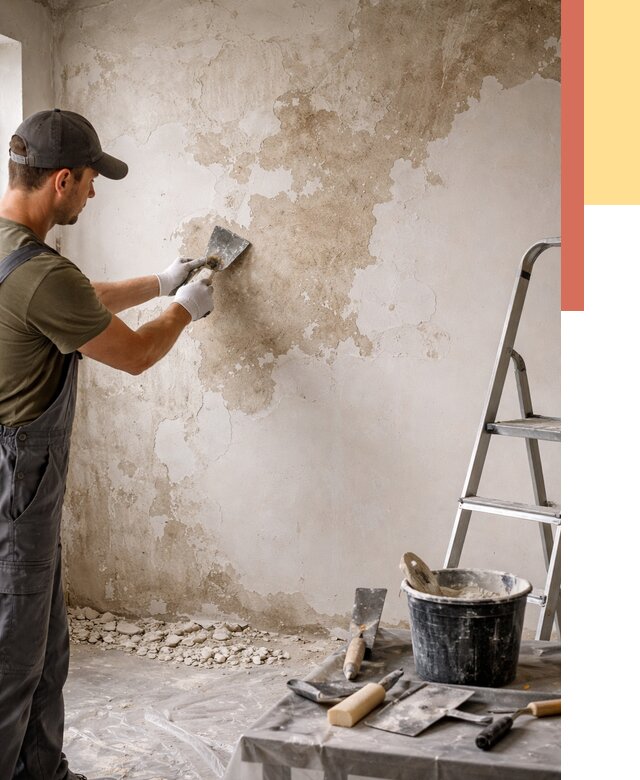 Снятие старой шпаклевки в Топках от 1875 руб. — быстро и недорого | ОТДЕЛОЧНИК-Тпк