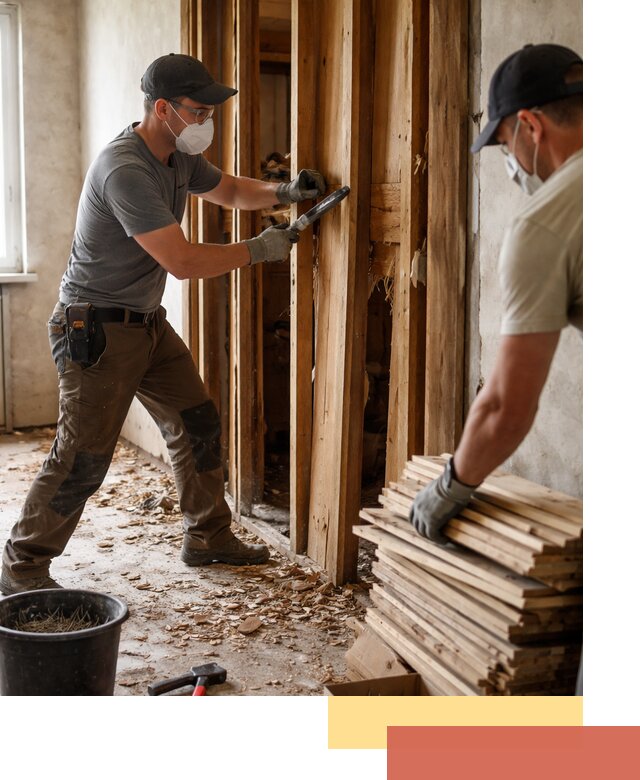 Демонтаж деревянных перегородок в Топках быстро и аккуратно