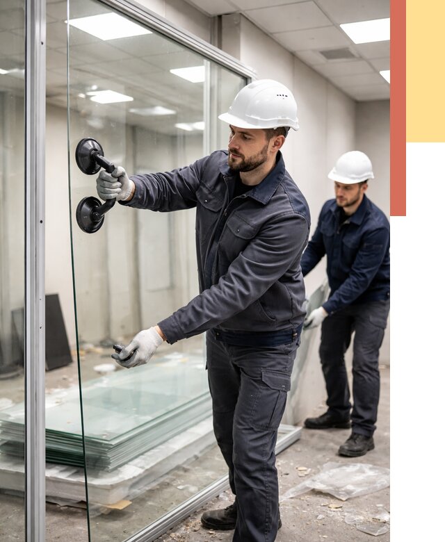 Демонтаж стеклянных перегородок в Топках от 3243 руб. — быстро и недорого | ОТДЕЛОЧНИК-Тпк