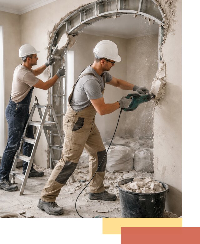 Демонтаж гипсокартонной арки в Топках быстро и аккуратно