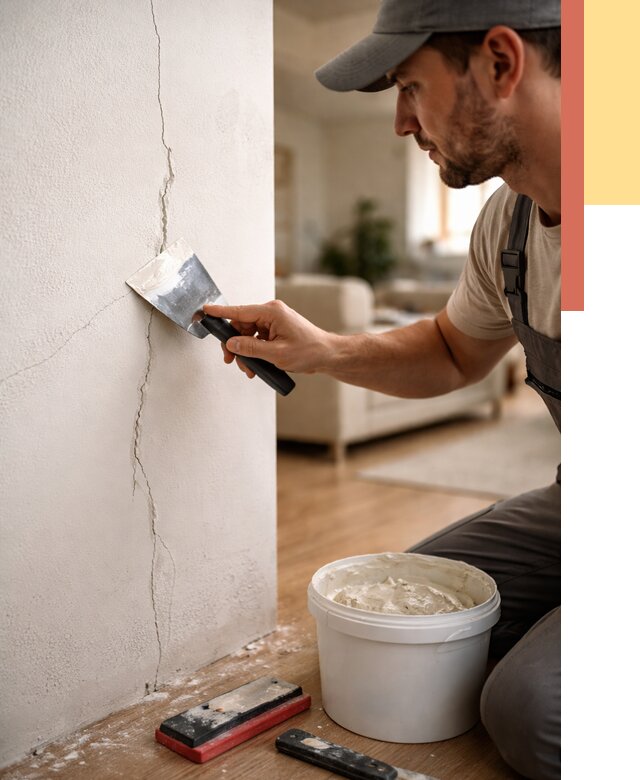 Заделка трещин и сколов в Топках от 2483 руб. — быстро и недорого | ОТДЕЛОЧНИК-Тпк