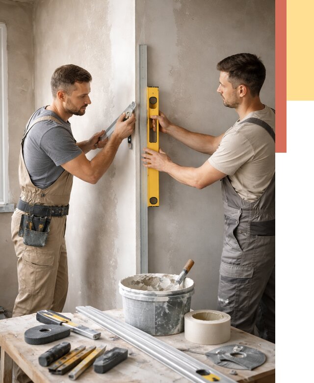 Выведение углов стен в Топках от 1875 руб. быстро и недорого | ОТДЕЛОЧНИК-Тпк