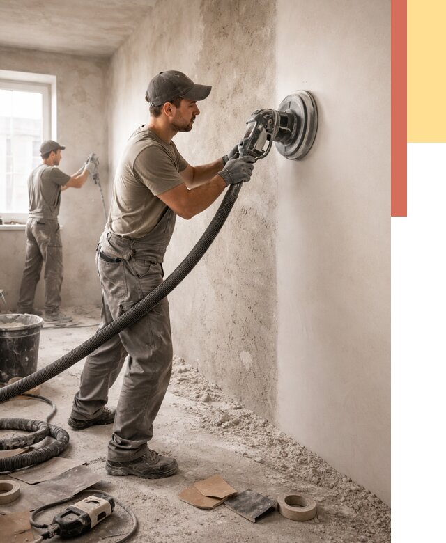 Шлифовка стен в Топках от 1216 руб/м2 — быстро и недорого | ОТДЕЛОЧНИК-Тпк