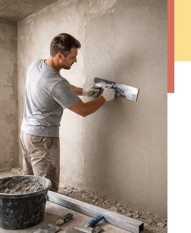 Штукатурка стен без маяков в Топках от 7296 руб/м2 — услуги и цена | ОТДЕЛОЧНИК-Тпк