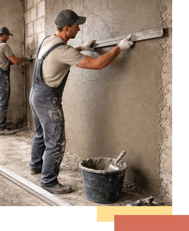 Штукатурка стен цементно-песчаная в Топках профессионально