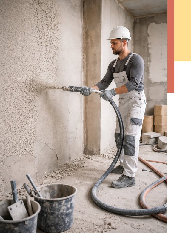 Машинная штукатурка стен в Топках под ключ от 6586 руб./м2 | ОТДЕЛОЧНИК-Тпк