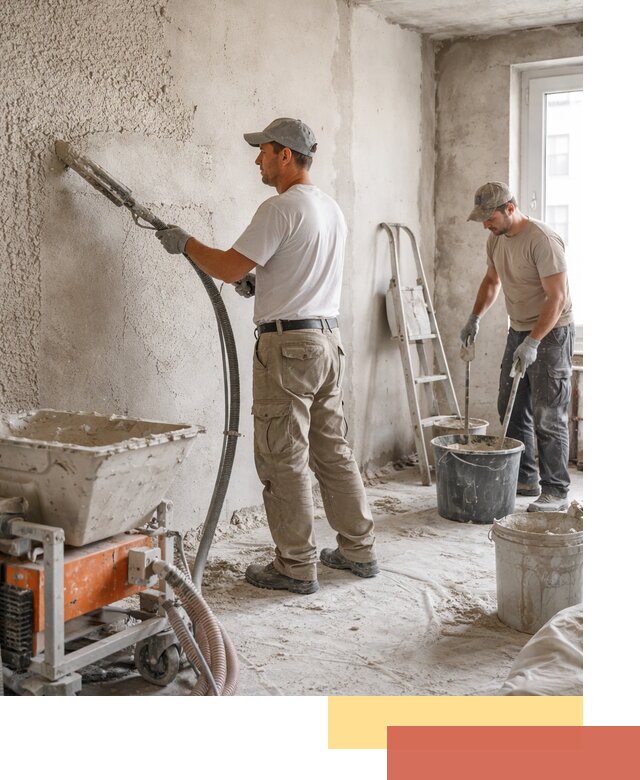 Машинная штукатурка стен в Топках — быстро и качественно