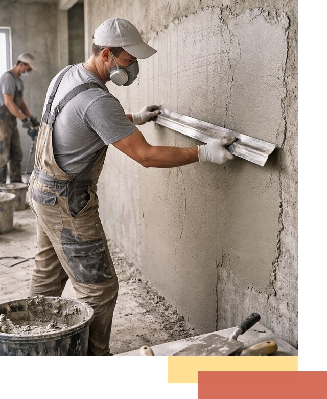 Штукатурка бетонных стен в Топках качественно и долговечно