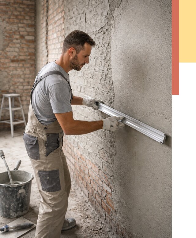 Штукатурка кирпичных стен в Топках от 4560 руб/м2 — быстро и недорого | ОТДЕЛОЧНИК-Тпк