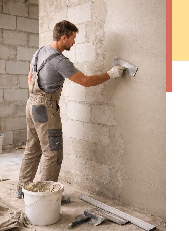 Штукатурка стен из газобетона в Топках от 2128 руб./м2 — быстро и недорого | ОТДЕЛОЧНИК-Тпк