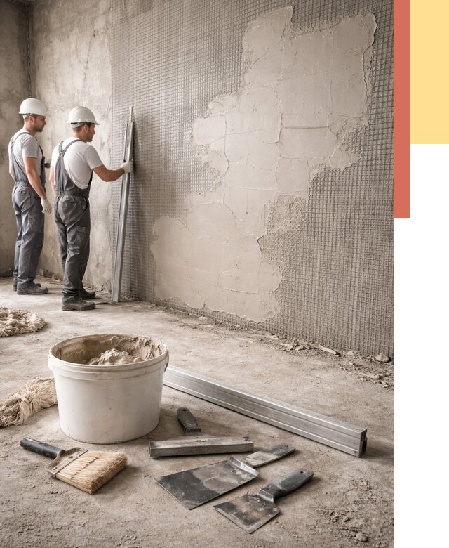 Штукатурка стен по сетке в Топках от 5573 руб./м2 — быстро и недорого | ОТДЕЛОЧНИК-Тпк