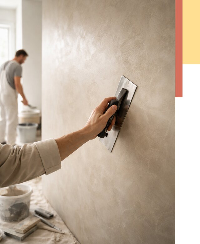 Венецианская штукатурка в Топках от 3547 руб/м² — нанесение стен под ключ | ОТДЕЛОЧНИК-Тпк