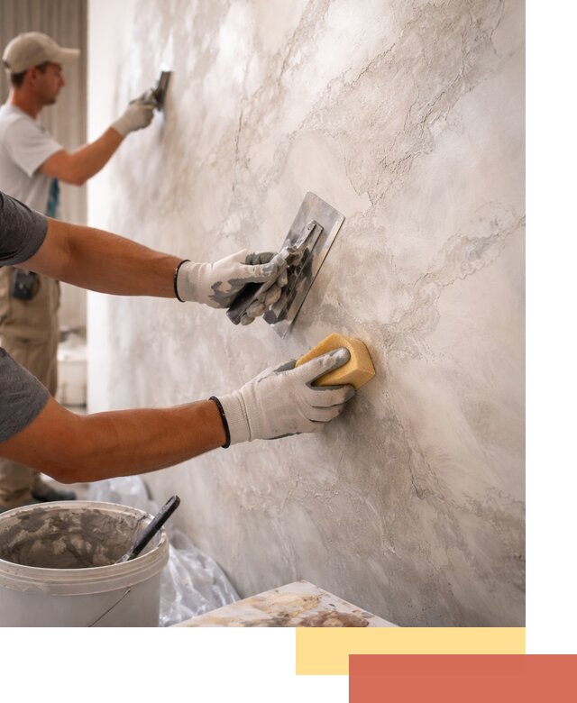 Декоративная штукатурка под мрамор в Топках для стен и потолков