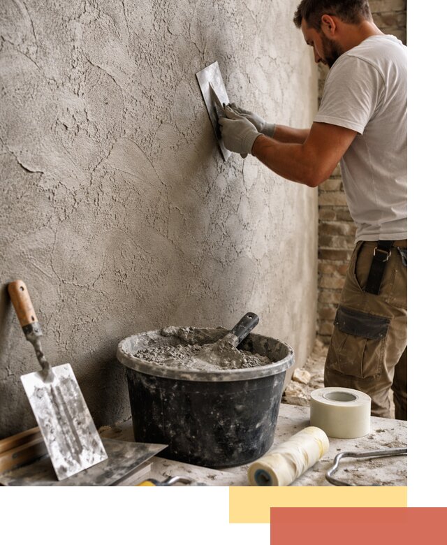 Декоративная штукатурка лофт в Топках — отделка стен и потолков