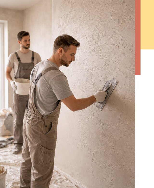 Фактурная штукатурка стен в Топках от 4256 руб./м² — заказать под ключ | ОТДЕЛОЧНИК-Тпк