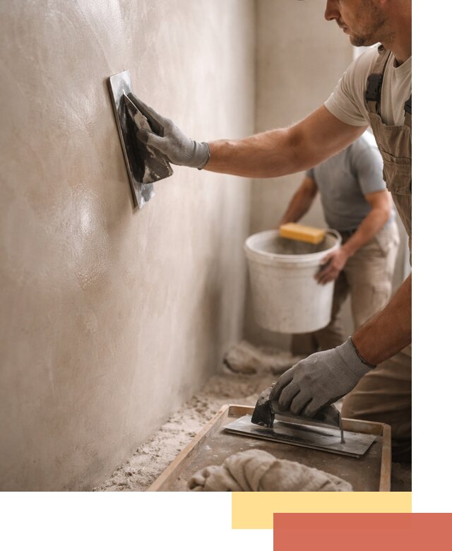 Нанесение марокканской штукатурки таделакт в Топках