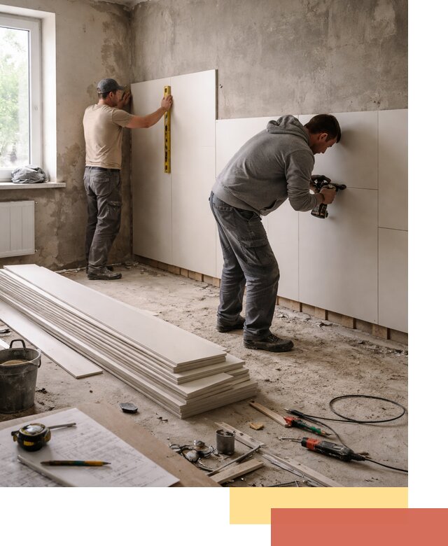 Монтаж ПВХ панелей на стены в Топках качественно и быстро