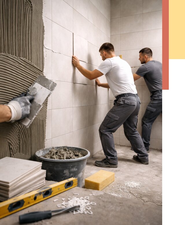 Укладка плитки на стены в Топках от 861 руб. — качественно и недорого | ОТДЕЛОЧНИК-Тпк