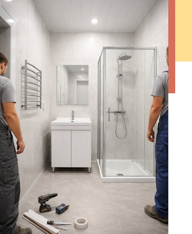 Отделка ванной комнаты панелями ПВХ в Топках от 4560 руб. за м2 | ОТДЕЛОЧНИК-Тпк