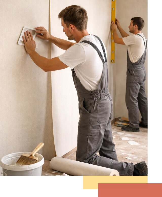 Поклейка бумажных обоев в Топках качественно и недорого