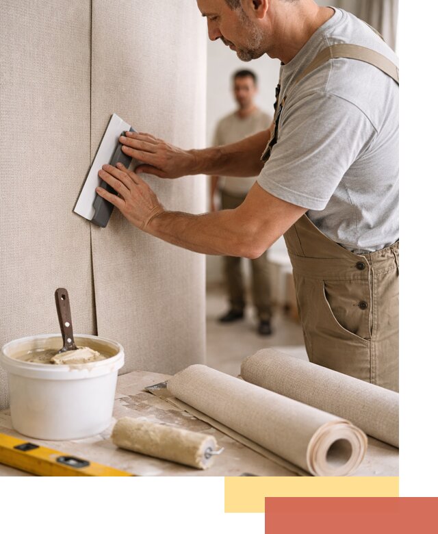 Поклейка текстильных обоев в Топках профессионально и аккуратно