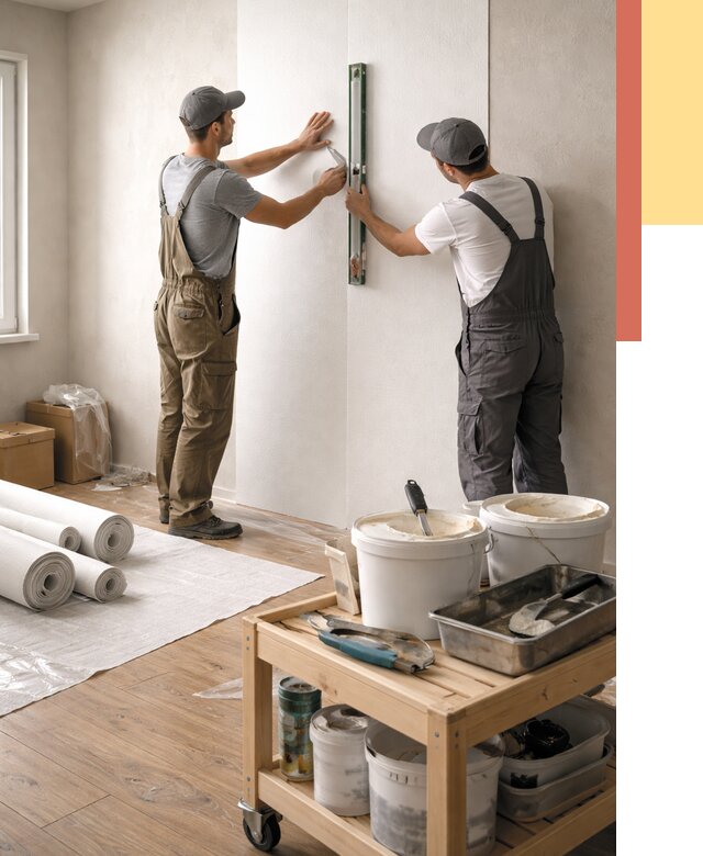 Поклейка стеклообоев в Топках от 6586 руб. за м2 — быстро и недорого | ОТДЕЛОЧНИК-Тпк