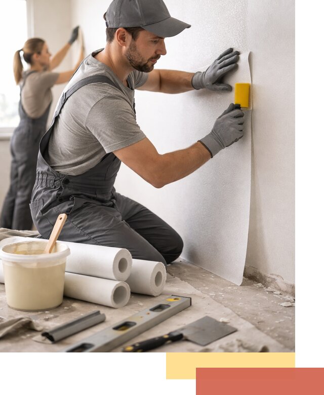 Поклейка стеклообоев профессионально в Топках