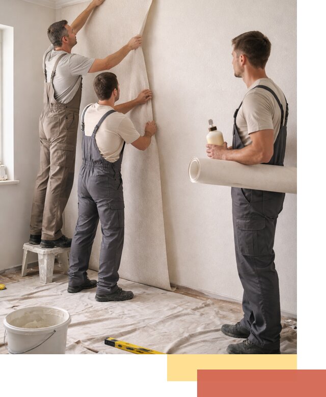 Оклейка стен обоями в Топках — качественно и профессионально