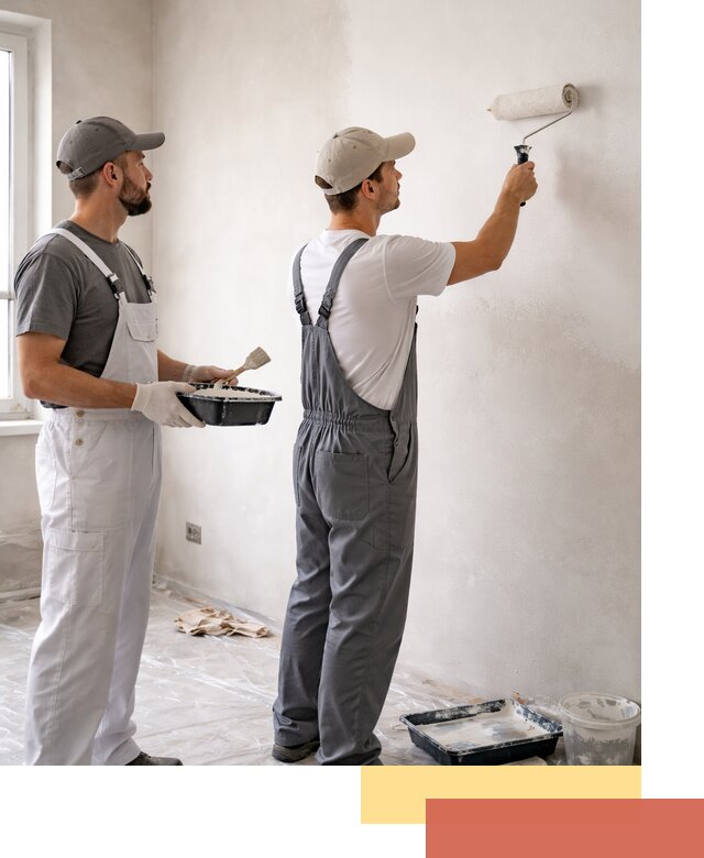 Покраска стен водоэмульсионной краской в Топках