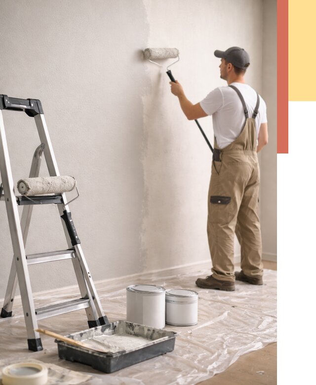 Покраска стен латексной краской в Топках от 4560 руб. за м2 | ОТДЕЛОЧНИК-Тпк