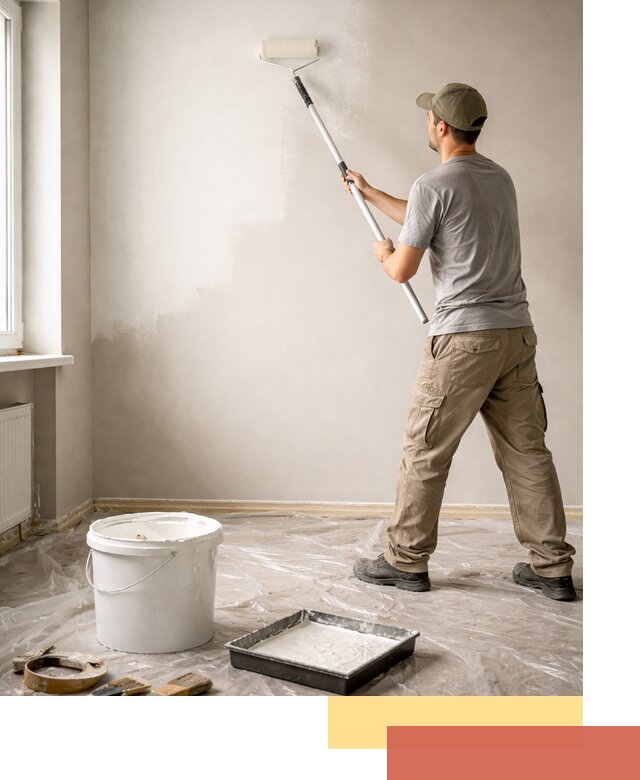 Покраска стен латексной краской в Топках качественно и быстро