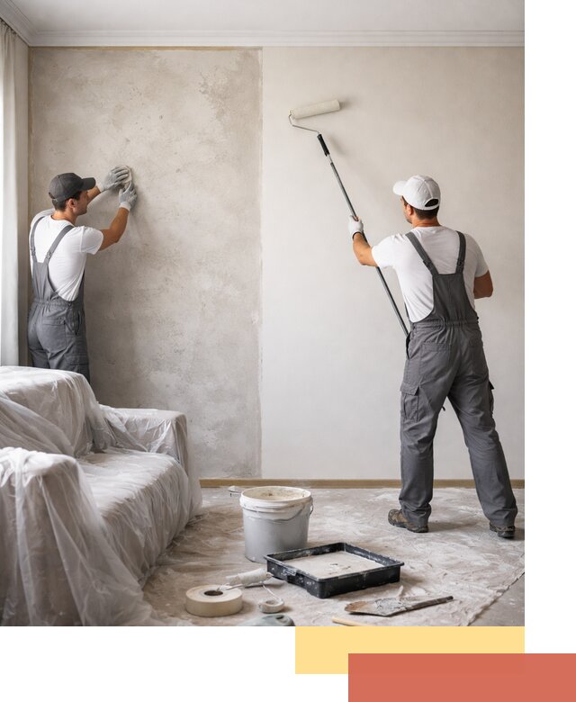 Покраска стен антивандальной краской в Топках