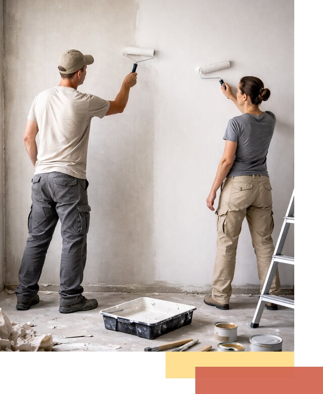 Окраска стен по стеклохолсту в Топках качественно и долговечно