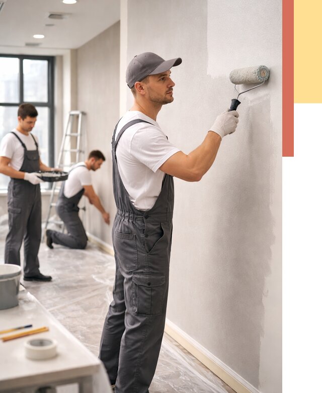 Покраска стен в офисе в Топках от 8613 руб. — быстро и недорого | ОТДЕЛОЧНИК-Тпк