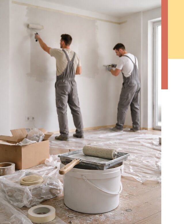 Покраска стен в квартире в Топках от 2533 руб/м2 — быстро и недорого | ОТДЕЛОЧНИК-Тпк