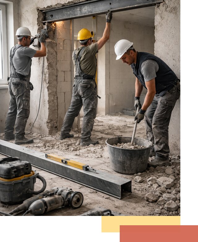 Создание проемов в стенах и несущих конструкциях в Топках