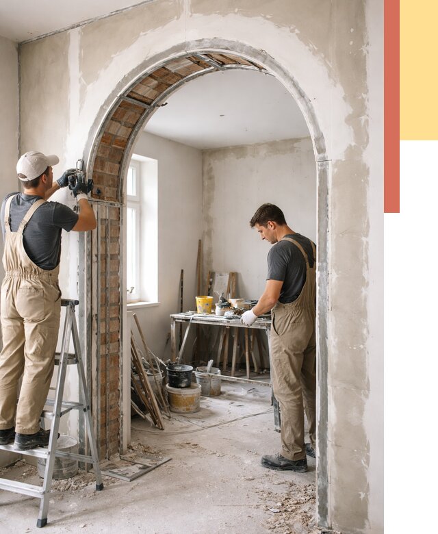 Устройство арочного проема в Топках от 9626 руб. под ключ — быстро и недорого | ОТДЕЛОЧНИК-Тпк