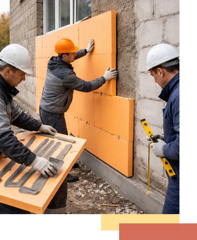 Утепление фасада пеноплексом под ключ в Топках