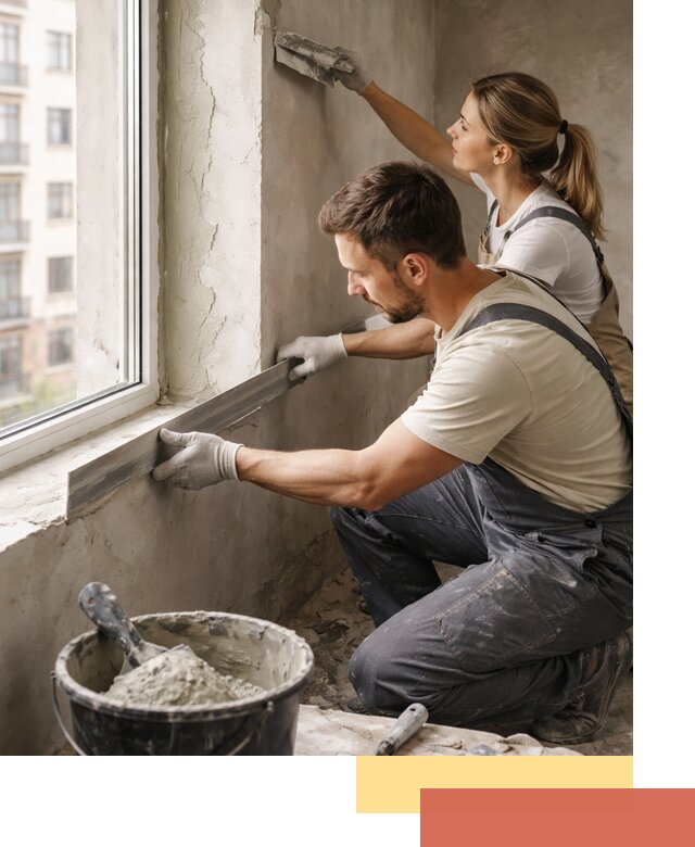 Штукатурка откосов дверей и окон профессионально в Топках