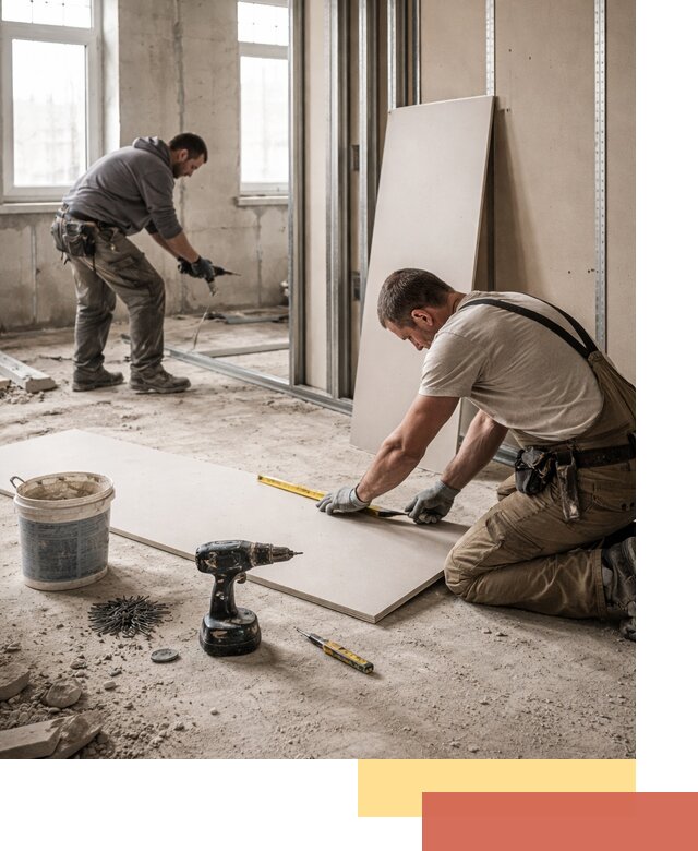 Кладка перегородок из ПГП под ключ в Топках