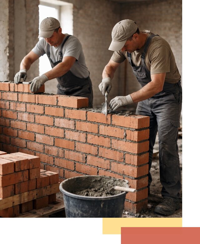 Кладка кирпичных перегородок под ключ в Топках