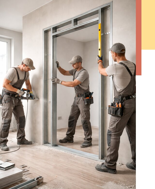 Устройство дверного проема в перегородке в Топках от 4560 руб. под ключ | ОТДЕЛОЧНИК-Тпк