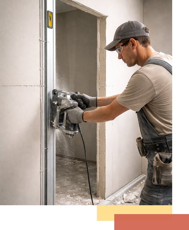 Устройство дверного проема в перегородке в Топках