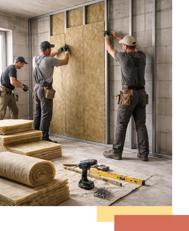 Шумоизоляция перегородок из блоков в Топках — монтаж и защита шумоизоляцией