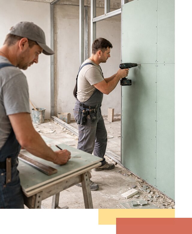 Перегородки из влагостойкого гипсокартона под ключ в Топках