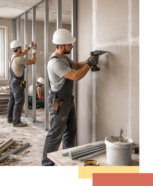 Перегородки из огнестойкого гипсокартона в Топках под ключ