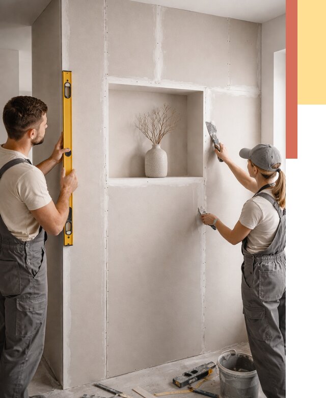 Перегородка из гипсокартона с нишей в Топках от 3293 руб. под ключ | ОТДЕЛОЧНИК-Тпк