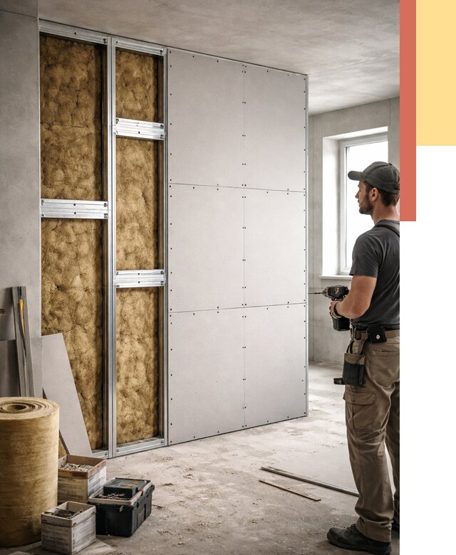 Усиленная перегородка под навеску в Топках от 12970 руб. — монтаж под ключ | ОТДЕЛОЧНИК-Тпк