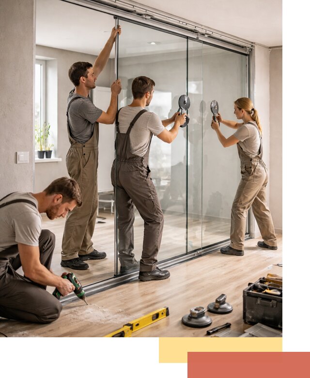 Изготовление стеклянных перегородок на заказ в Топках